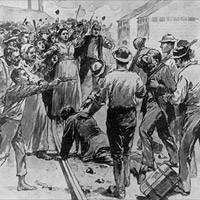 Strikes Turn Violent continued The Homestead Strike: Announcements of wage cuts for steelworkers at the Carnegie Steel Company leads to strikes Company officials hired Pinkerton Detectives to guard