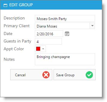 Appointment Calendar 2 Group Booking Create groups for appointments to be able to easily see clients