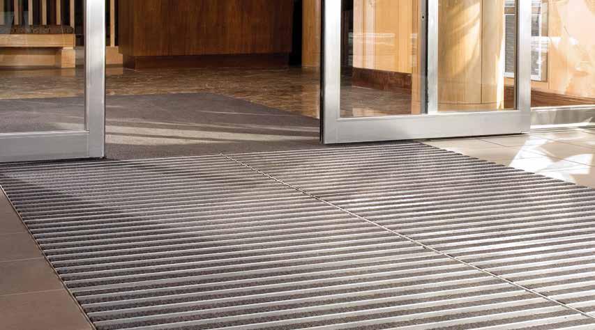 DESIGNER INSERT OPTIONS Enhance the beauty of the entrance system by matching Zone 3 (lobby) matting with the Foot Grille Designer Inserts in Zone 2 (vestibule).