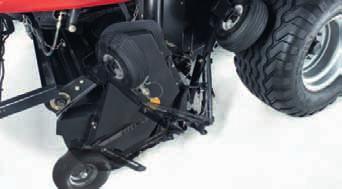HIGH PERFORMANCE The standard 4-bar pick-up features strengthened coiled tines that make short work of heavy windrows.