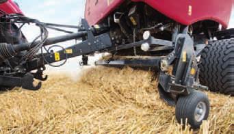 Infeed augers for higher capacity, improved feeding and less wrappage.