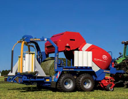 baling and the net binding process are controlled by the round baler.
