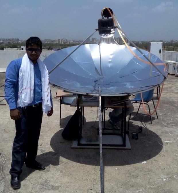 point of parabolic dish. It used in this experiment because of high thermal conductivity (386w/m ). It coated with black colors for attain maximum heat absorptivity. d.) Wiper motor: In this experiment, wiper motor plays a vital role in tracking the sun continuously.