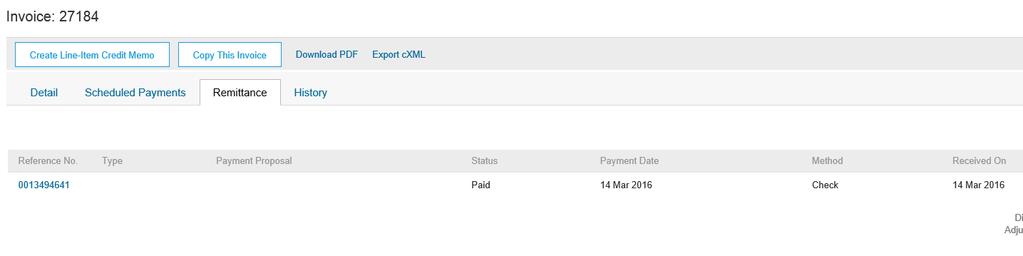 Check Invoice Payment Status This function only works for enabled suppliers.