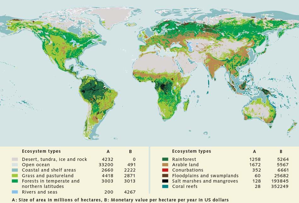 World ecosystems and value