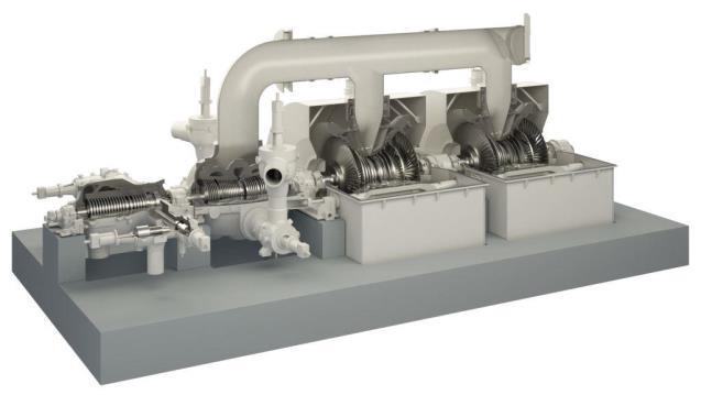 (up to 10 stages), process steam & district heating possible Power output 120 MW to 700 MW Power output 300 MW to 1,200 MW Max.