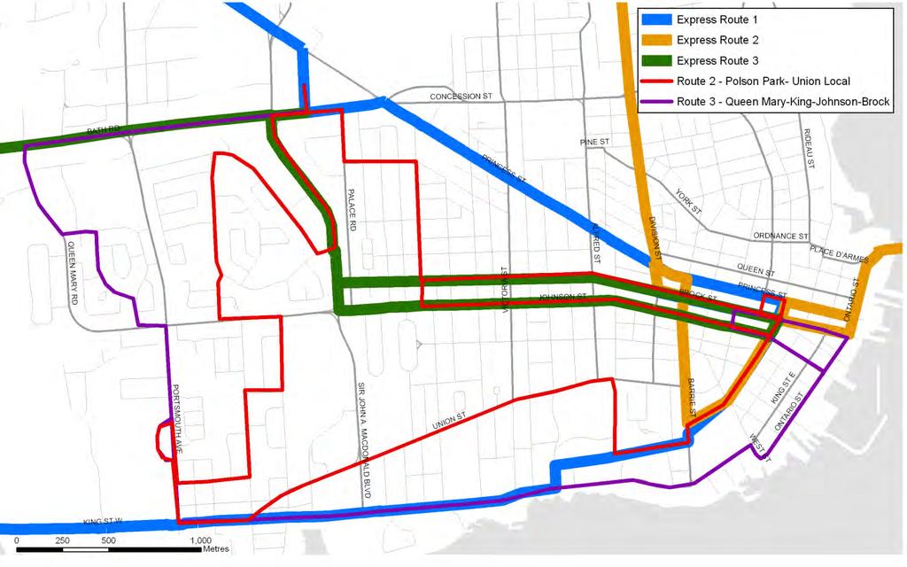 Figure 12 Polson Park/Union Local (Route 2) and Queen Mary/King/Johnson-Brock (Route 3) 5.