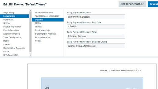 At the top of the Bill Settings page, select Bill Themes. 4.