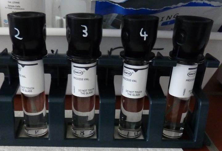 SAMPLE COLLECTION PREPARATION OF CONTAINERS AND VIAL For storage, fill the sample vial with distilled or demineralized water.