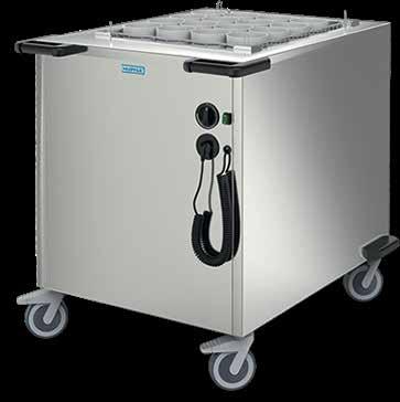 HUPFER - MOBILE BASKET DISPENSERS Provide crockery or meals in baskets and at the desired serving temperature, either hot or cold.