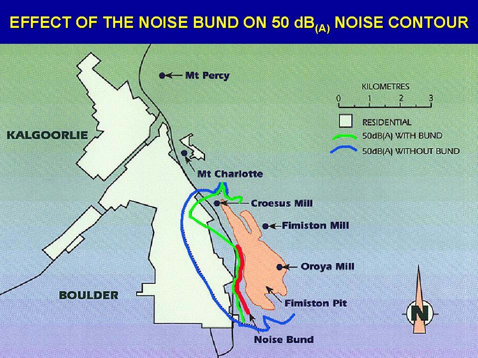 Figure 1 KCGM Noise Bund and the Impact on the 50dB(A)