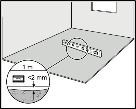 In case of installation on a wooden subfloor, please remove any existing floor covering first. No signs of mould and/or insect infestations should be present.