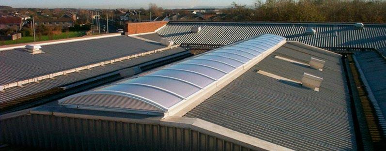 PROFILE DETAILS Available in low rise (1/5 the width) or high rise semi-circular profiles, The Jet Cox Barrel Vault system is ideal for most flat or ridged roof applications.
