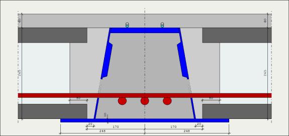 - For hollow-core slabs OL265 OL500, the support surface is 110 mm, minimum value 95 mm. Ensure that the torsional hole 55*80 mm in the housing is always placed at the joint of the slab being erected.