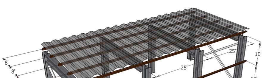 CE 331, Summer 2015 nalysis of Steel Braced Frame Bldg 2 / 9 Identify purlins (or joists) and girders.