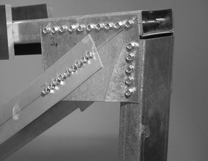 Just from the beginning, the compressed straps buckle. It is flexural buckling in two or three half sine waves. There is also yielding of the straps in the first cycle, as it was planned.