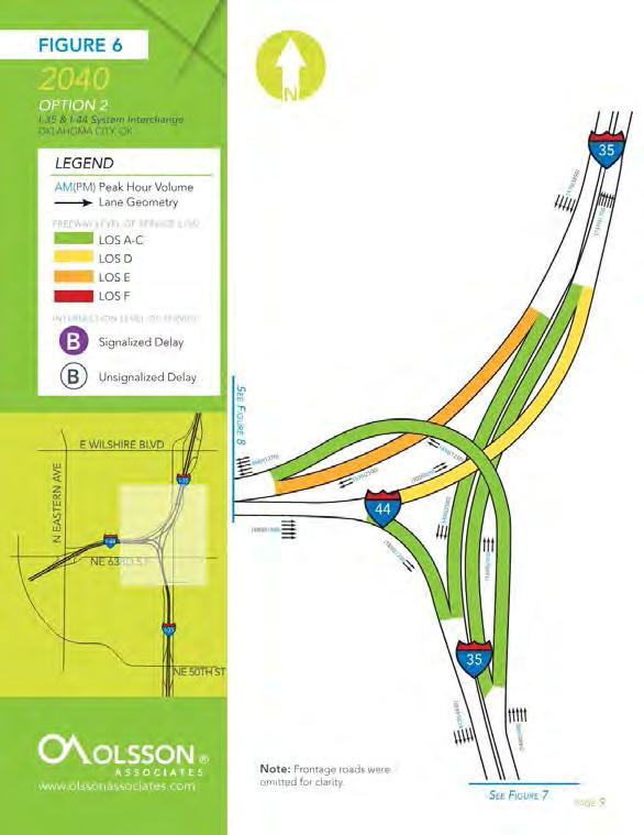 Alternative 2 - Add Capacity - I-35 (3-Lanes Each Direction) - I-44 (2-Lanes Each Direction) - Dual Lane Ramps (Flyovers) - I-35 Primary Route through