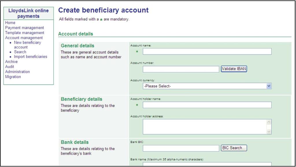You also have the option to deny users access to debit accounts, this is within the Security settings option. How to add a new beneficiary account 1.