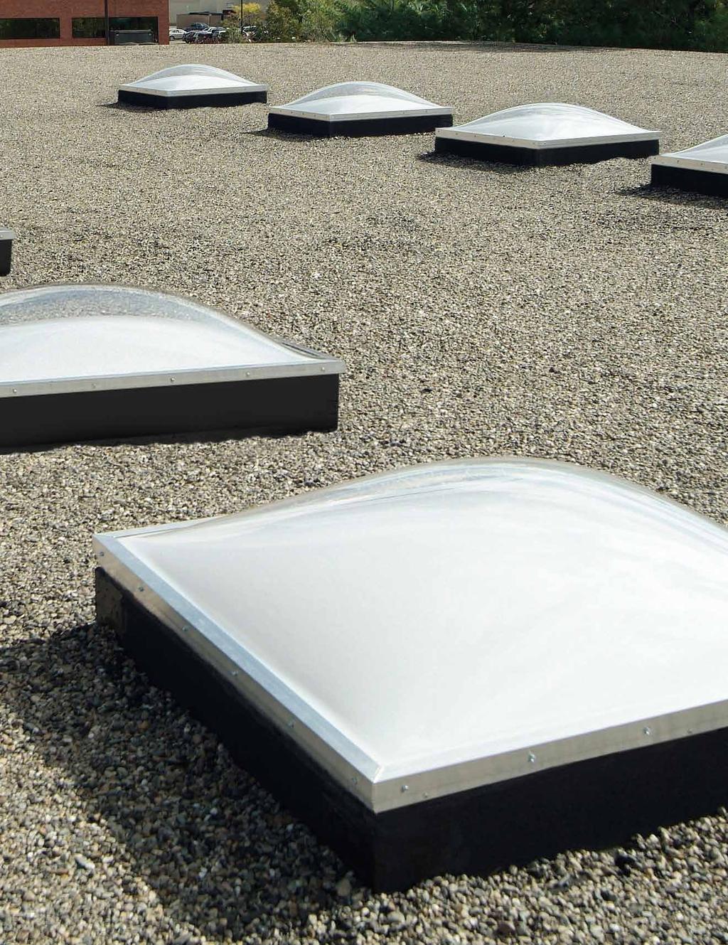 (8) CM dome skylight with clear over white acrylic Fall Protection Fall protection was established by OSHA to provide a safe and healthful working environment for men and women, and to limit falls