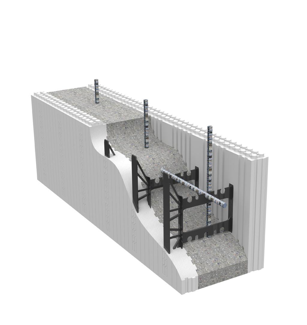 2.7 LOGIX WALL CONSTRUCTION INTERLOCK The mechanism that holds successive courses of forms together. BARS The spaces between the lines.