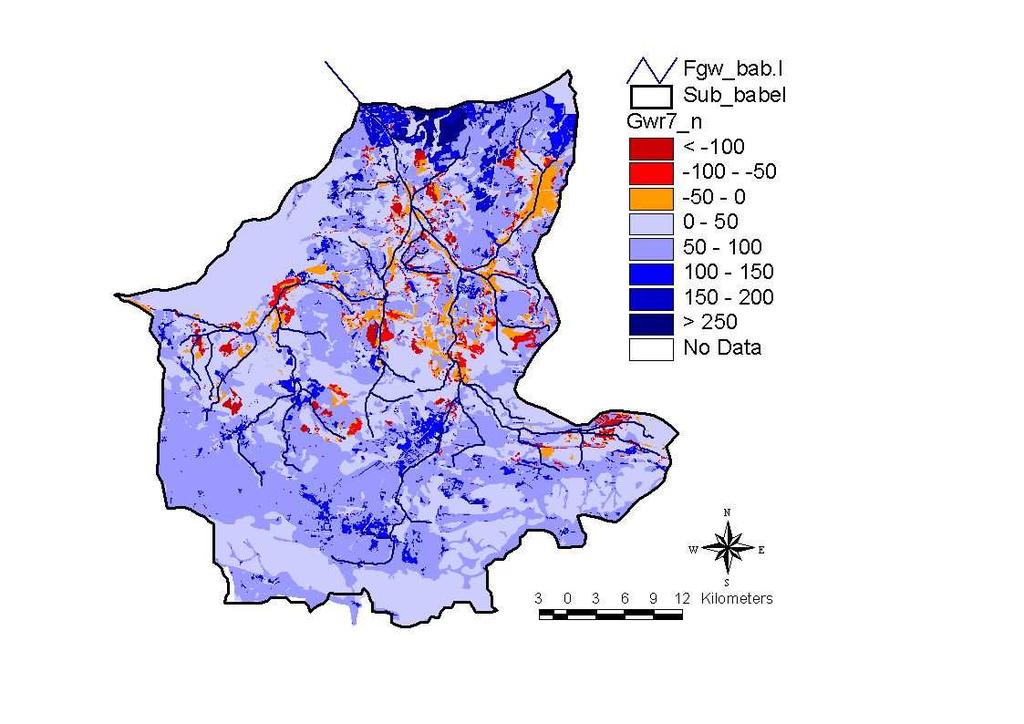 Evapotranspiration and groundwater recharge River Groundwater recharge [mm/a] Evapotranspiration [mm/a]: Additional