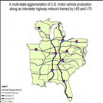 Geographic Characteristics Multistate Corridor I-65/I-75