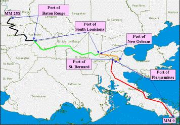 Louisiana Deepwater Ports Includes five contiguous deepwater ports on the Mississippi River Plaquemines St.