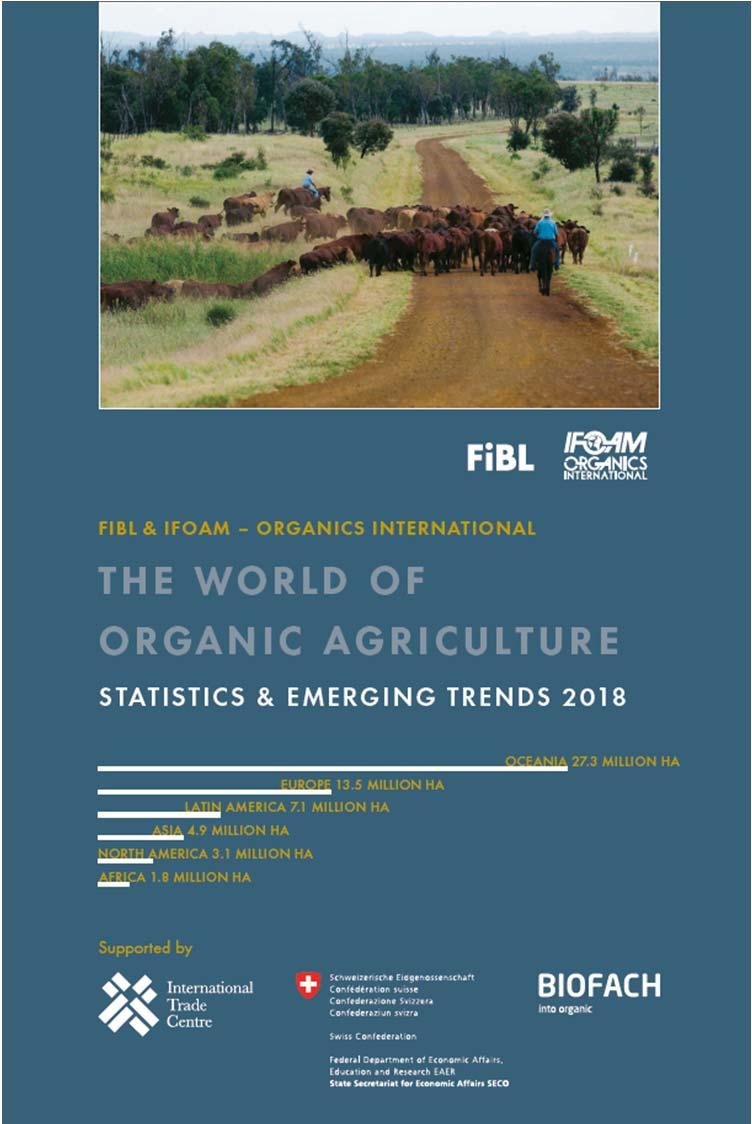 The World of Organic Agriculture 2018 The 19th edition of The World of Organic Agriculture, was published by FiBL and IFOAM in February 2018.
