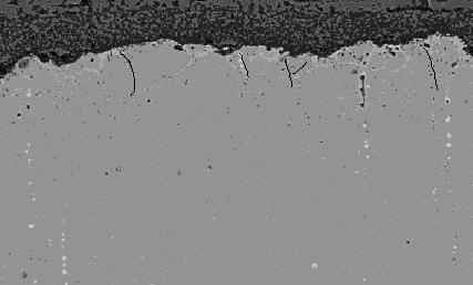 A B C D E Micrography n 2 : SEM-BSE picture (3000 X) of the sample n 1. Before case hardened to 900 C for 4 hours and quenched. After heat treated in air for the same time and temperature.