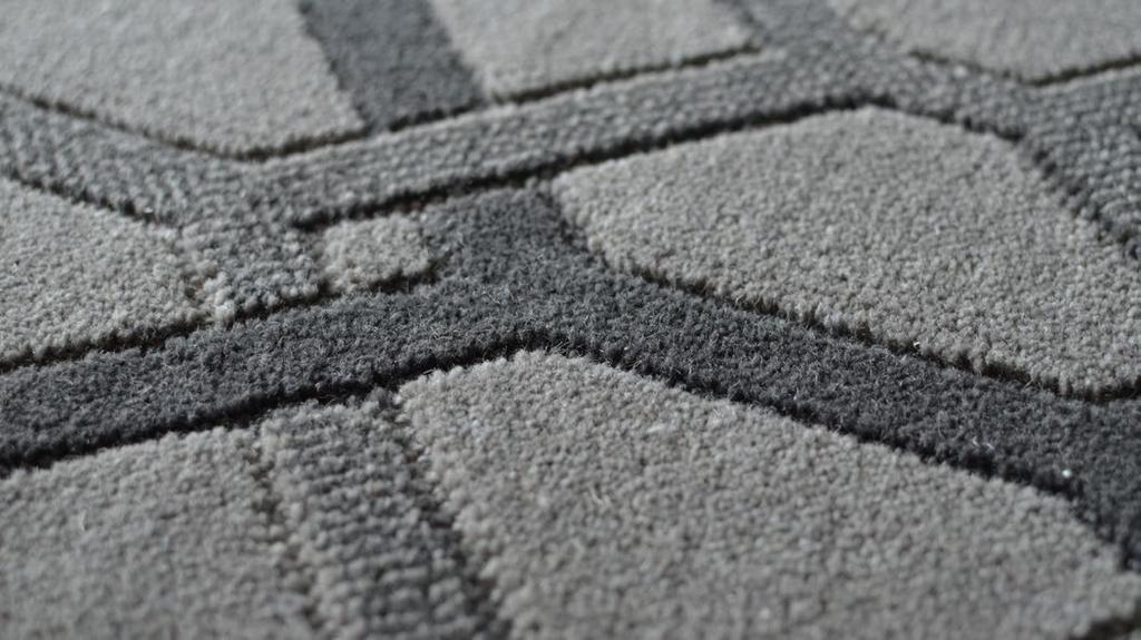 100% wool paired with cut and loop construction offers unparalleled dimension and irresistible tactility.