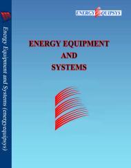 energyequipsys/ Vol 2/No2/AUG 2014/ 141-154 Energy Equipment and Systems http://energyequipsys.ut.ac.ir http://energyequipsys.