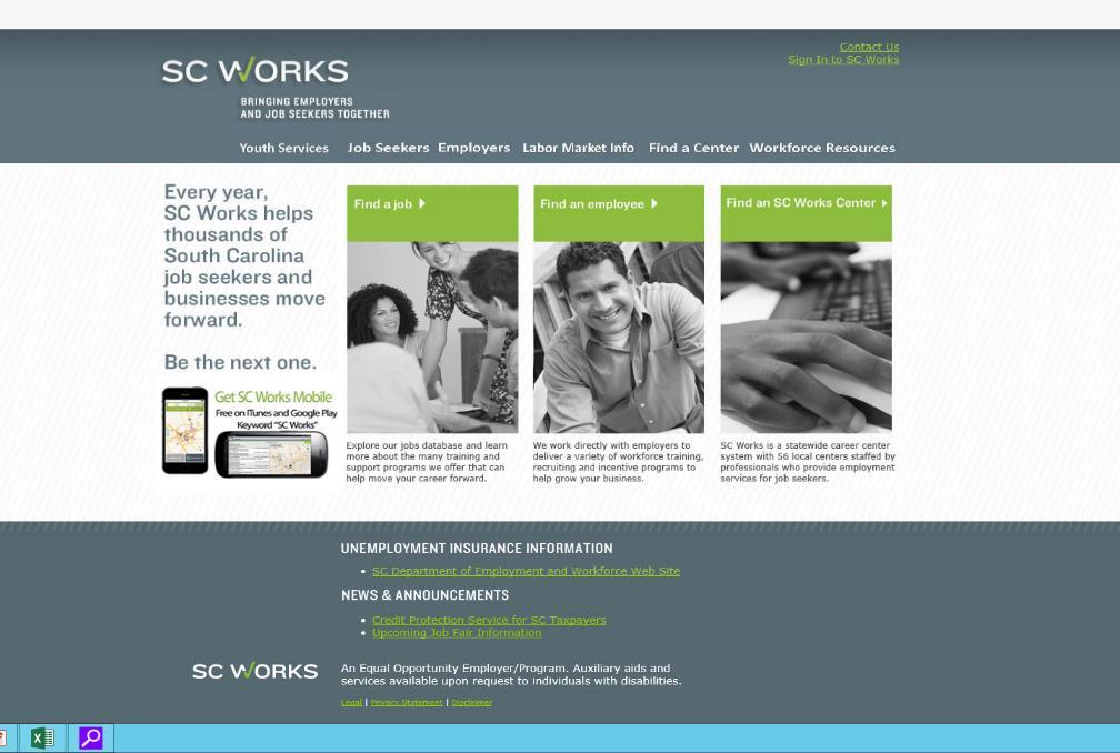 South Carolina s Workforce Portal www.scworks.