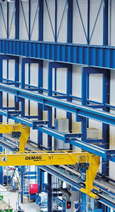 Demag EKWK wall-mounted travelling cranes efficiency at a higher level EFFICIENT LOGISTICS Demag wall-mounted travelling cranes operate on crane runway rails that are arranged one above the other