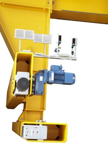 system crane end carriages, horizontal and vertical travelling hoist power supply Travelling hoist power supply Electrical enclosure for the control systemn 36754 39392 Torque bracket for