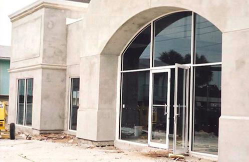 Architectural storefront glazing can be easily