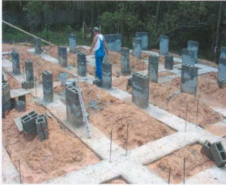 The spacing of the piers is typically in the range of 2.4 meters to 3.5 meters.