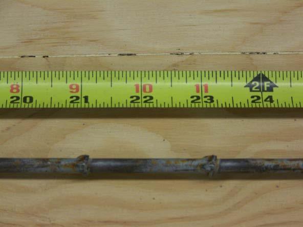 87 Figure 4.5 Picture of a 1/4 diameter smooth bar with washers spaced 2. Rebar The rebar consisted of two types: American and European, and were tested in 5/8, 1/2" and 3/8 diameters.