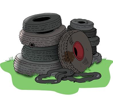 and restrictions on scrap tire