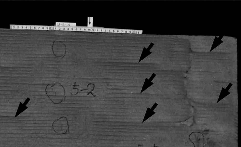Fig. 5. Mold heat transfer rate during 2 nd casting trials. a) Cast #2 with mold flux AM2 a) Cast #6 with NEW4 mold flux Fig. 7.