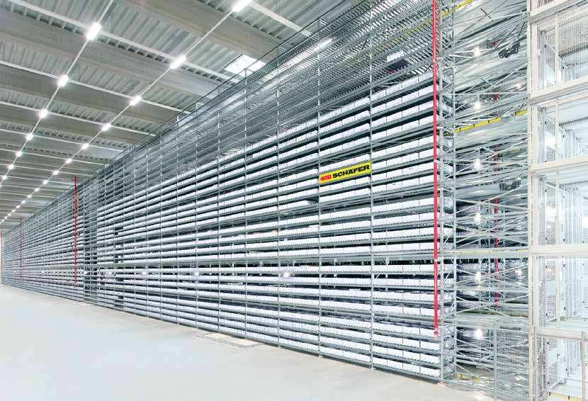 MAXIMUM EFFICIENCY: FULLY AUTOMATED CASE PICKING The fully automated Schäfer Case Picking system receives entire pallets from suppliers and stores them in an automated high-bay pallet warehouse via