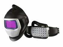 Respiratory Protection Complete Respirator Systems 3M Speedglas Welding Helmet 9100 Air with 3M Adflo Powered Air Respirator Welding helmet with auto-darkening filter.