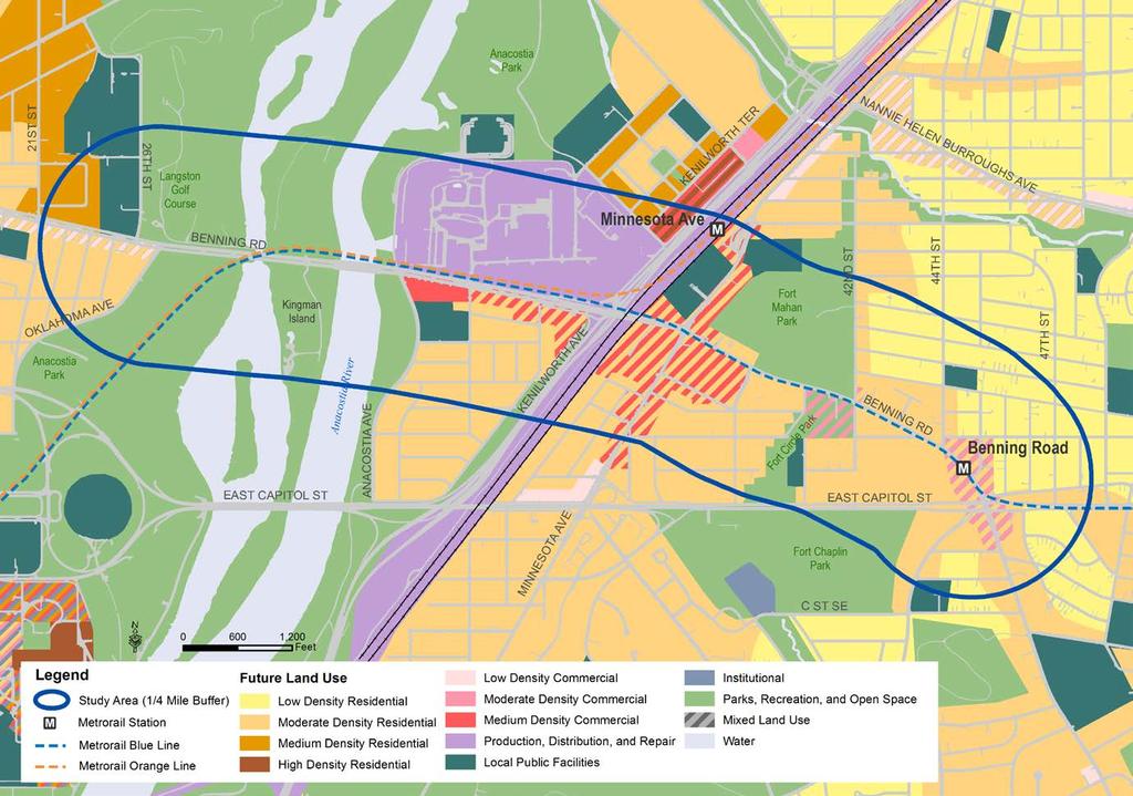 Figure 3-3: Future Land Use Source: DC OCTO and Benning Road and Bridges