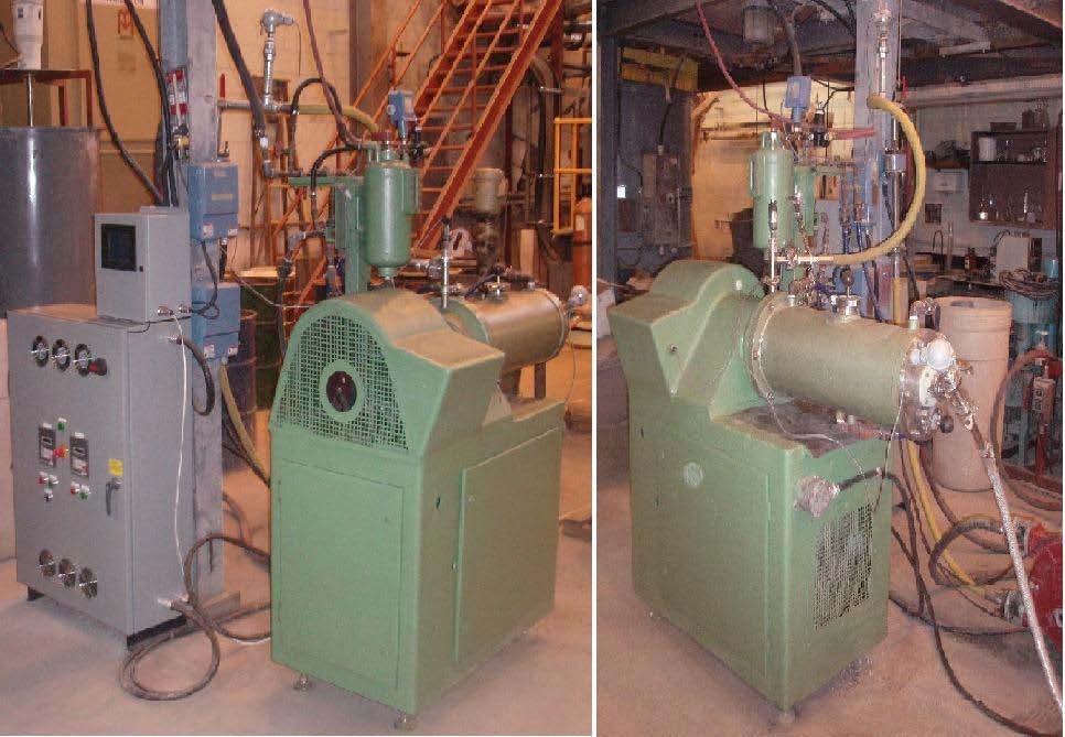 3.3.2 Horizontal Stirred Mill Stirred mill testing was carried out using Netzsch s M20 horizontal stirred mill. The mill has a capacity of 20 litres and installed with an 18.6kW motor.