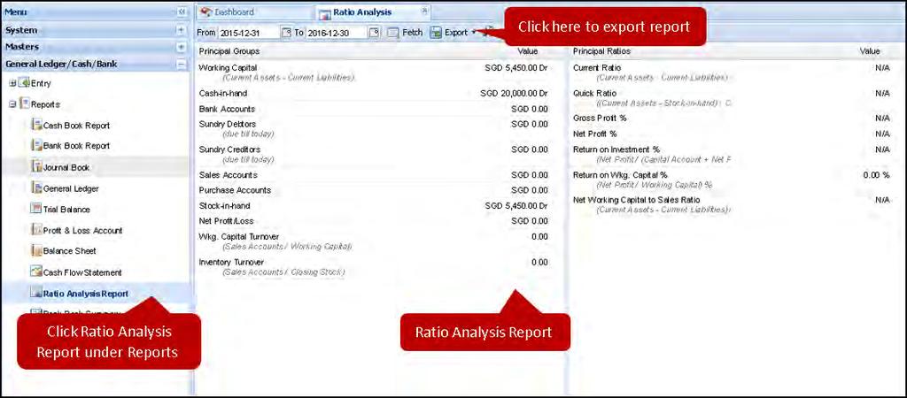 5.5.10 Bank Book Summary Generate comprehensive and accurate reports for different bank book accounts, by following the steps listed below: Under the left side Menu bar of the dashboard, click on the