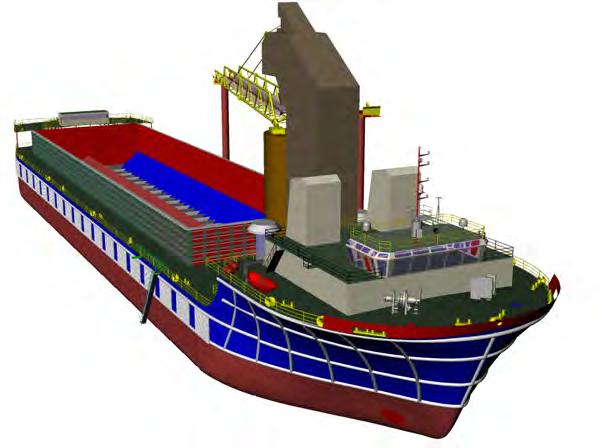 Self Unloaders - Proposals, Crane Barges We have designed 125m x 30m x 8m self unloader for proposal for