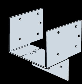 TABLE 6: ALLOWABLE LOADS FOR THE HH HEADER HANGERS MODEL NO. HANGER DIMENSIONS 1 (in) MIN. POST FASTENERS SIZE W H Stud Header ALLOWABLE LOADS 2 (lbs) F1 where CD = 4 F2 F3 F4 1.