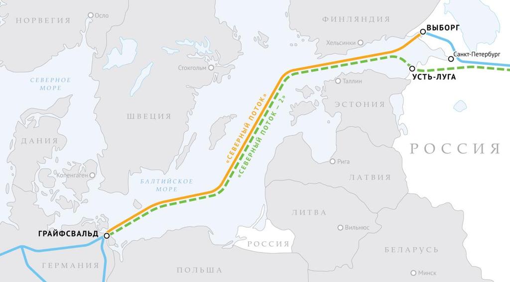 NORD STREAM 2 Nord Stream 2 project envisages construction of gas pipeline across Baltic Sea with entry point in Kingiseppsky District of Leningrad Region and exit point near Greifswald in Germany