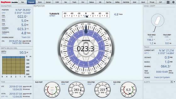 SYNAPSIS CONNING NX Synapsis Conning NX is the centralized data display for the ship s command. It makes all bridge navigation and machinery status data easily available at a glance.