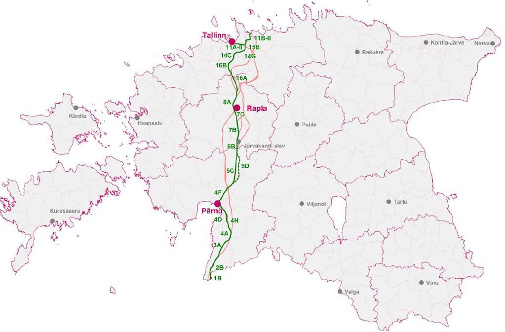 Rail Baltic preferred route