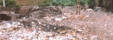 Unscientific disposal of waste leading to soil and